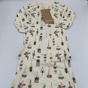 Goumi 24 Hour Convertible Baby Gown Sleeper Sack Size 0-3 Months Bamboo Macrame